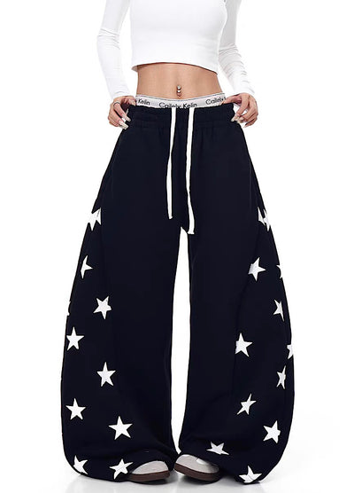 【Blacklists】Side random star design casual sweatpants  BL0069