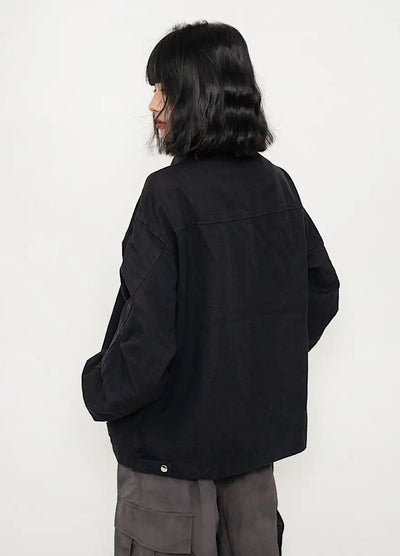 [ZERO STORE] Regular silhouette collar leather design casual jacket ZS0023