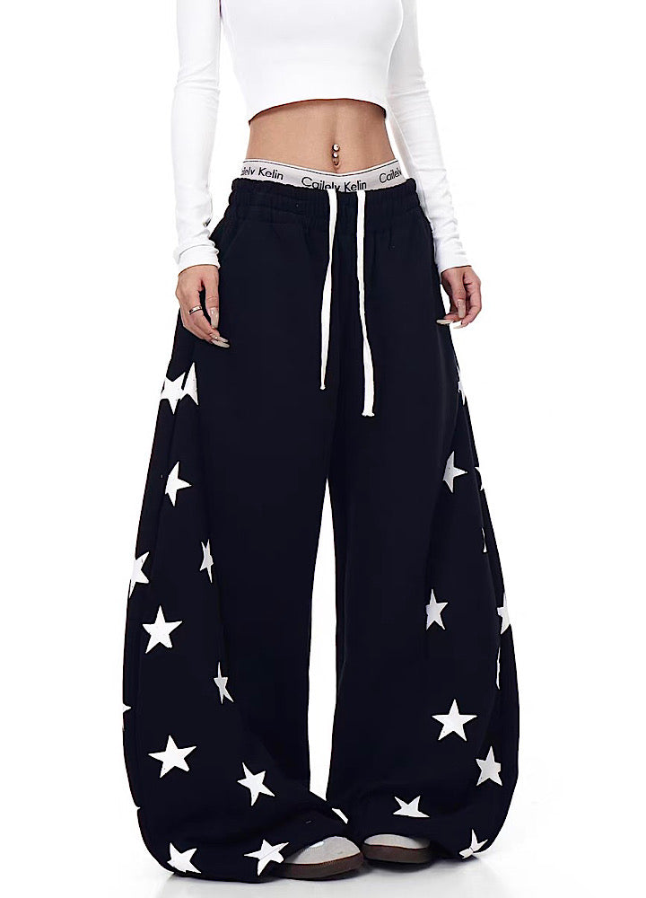 【Blacklists】Side random star design casual sweatpants  BL0069