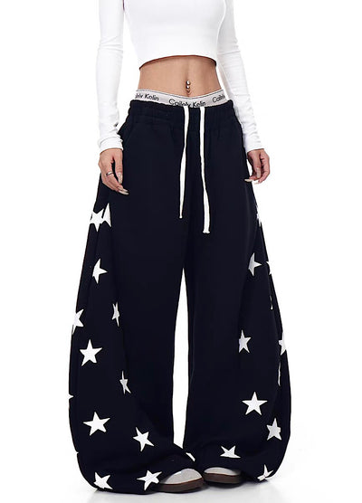 【Blacklists】Side random star design casual sweatpants  BL0069