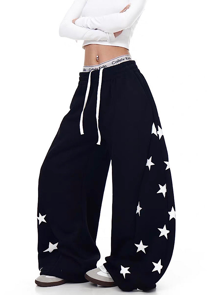 【Blacklists】Side random star design casual sweatpants  BL0069