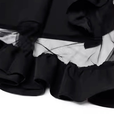 【CHICSKY】Sheer hem material fashionable design skirt  CH0014