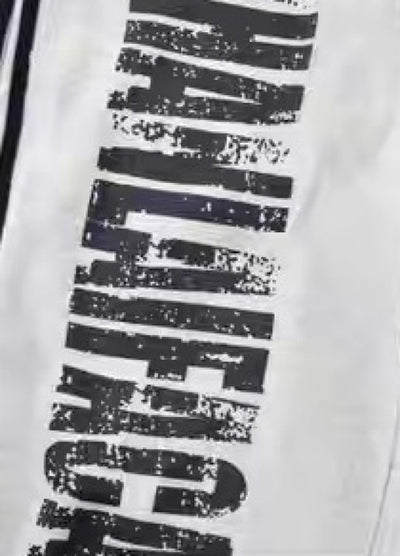 【Blacklists】Monotone base initial design side line washed sweatpants  BL0072