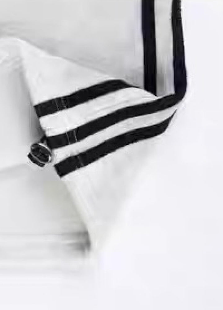 【Blacklists】Monotone base initial design side line washed sweatpants  BL0072