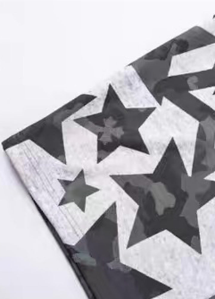 【Blacklists】Design Gray Camouflage Point Star Pattern Sweatpants  BL0073