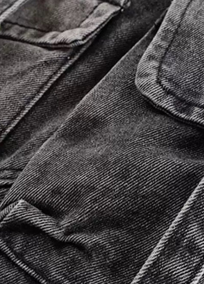 【TR BRUSHSHIFT】Multi-pocket washed cargo denim pants  TB0062