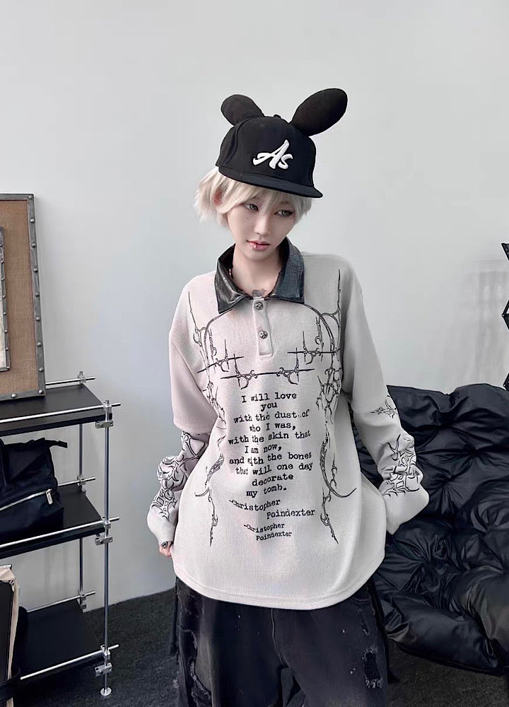 【TR BRUSHSHIFT】Random Star Design Dark Style Layered Knit Sweater  TB0063