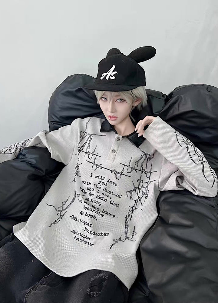 【TR BRUSHSHIFT】Random Star Design Dark Style Layered Knit Sweater  TB0063