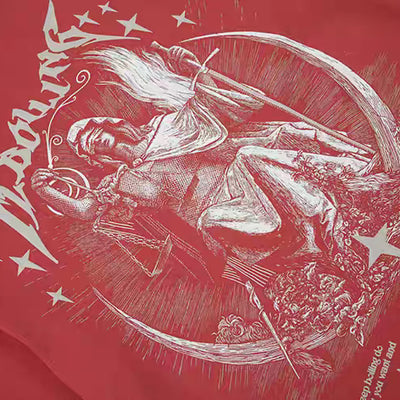 【NIHAOHAO】Monotone base dark subculture color over short sleeve T-shirt  NH0220