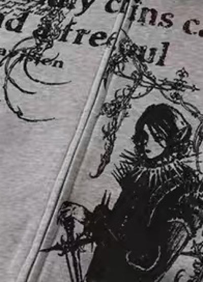 【TR BRUSHSHIFT】Subculture illustration design full zip fur jacket hoodie  TB0065