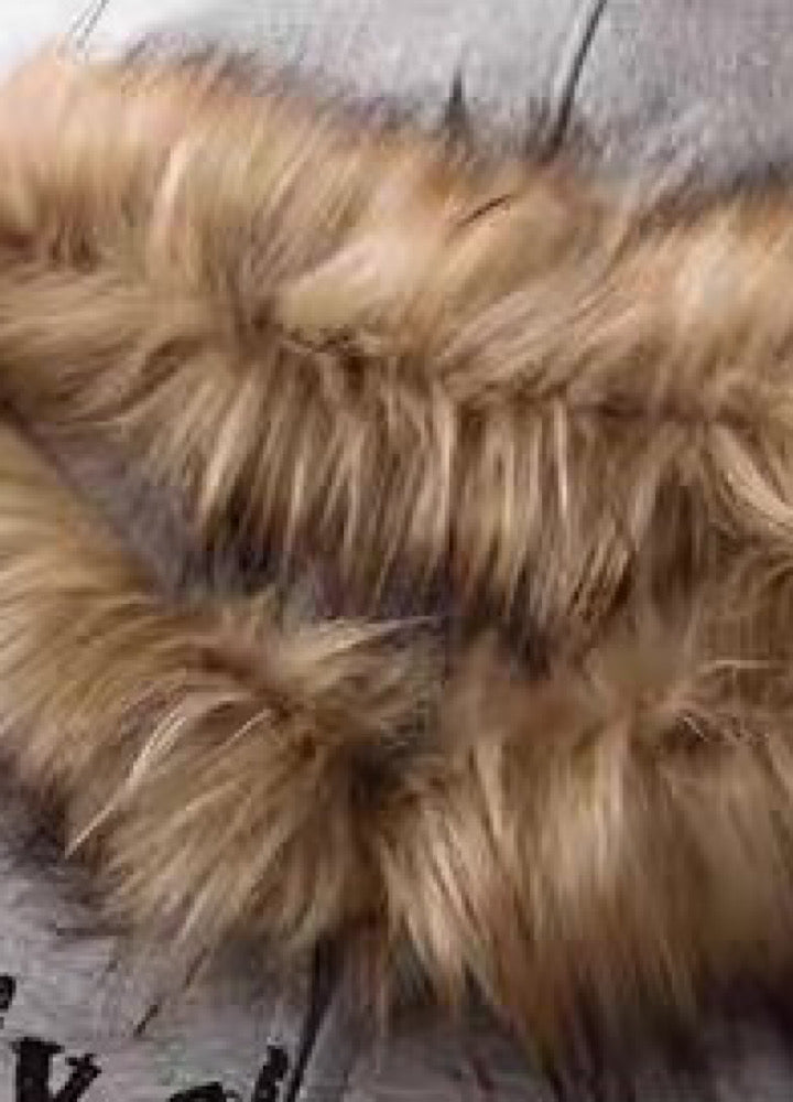 【TR BRUSHSHIFT】Subculture illustration design full zip fur jacket hoodie  TB0065