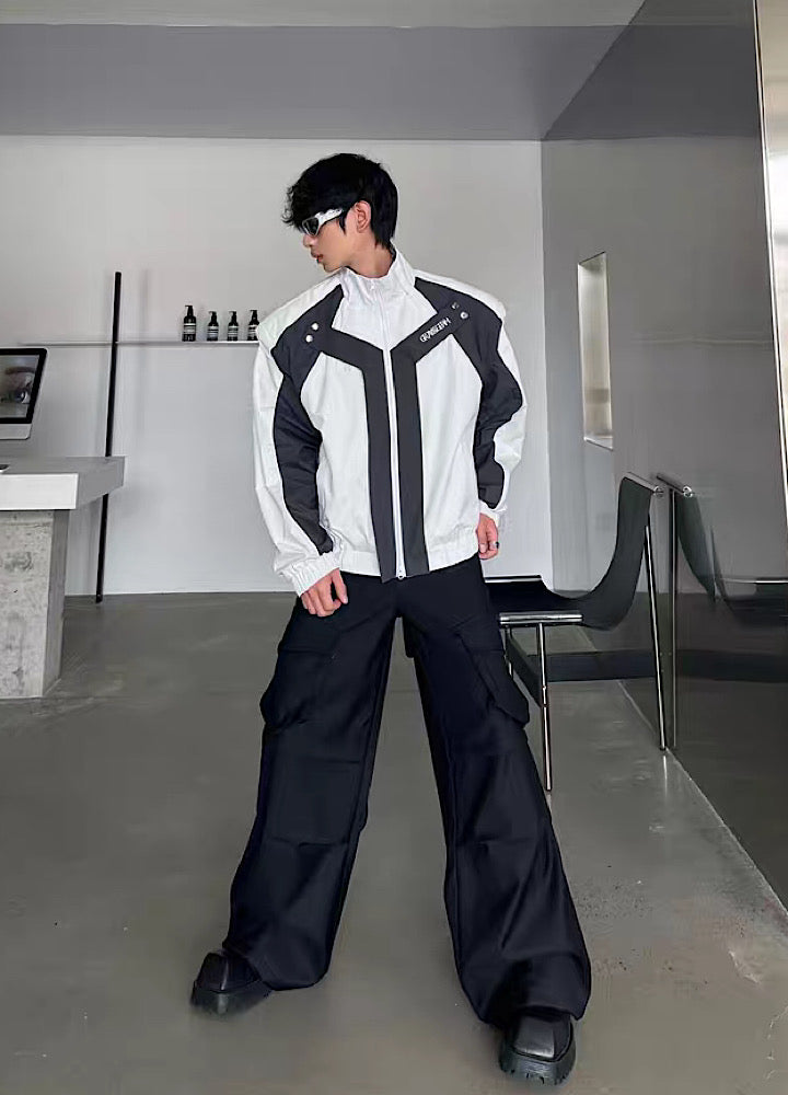 [MARTHENAUT] Cross gimmick design double wide cargo pants MH0032