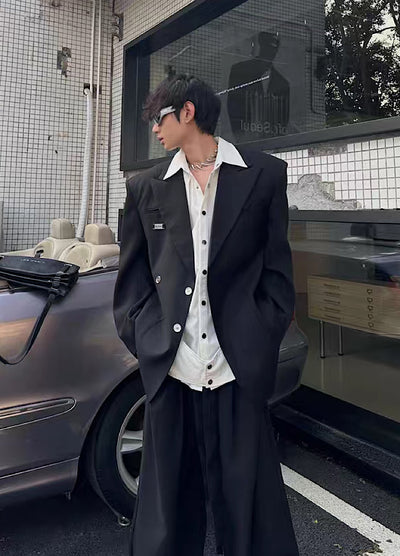 【MARTHENAUT】Mode style wide straight tailored setup  MH0033