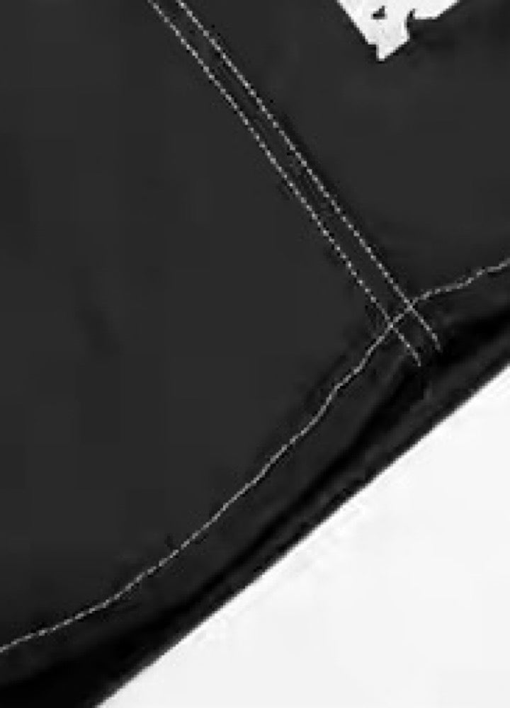 【TR BRUSHSHIFT】Double initial design monotone style stitched denim pants  TB0067