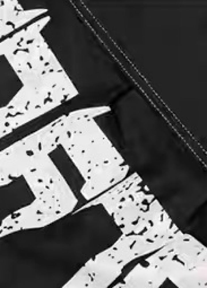 【TR BRUSHSHIFT】Double initial design monotone style stitched denim pants  TB0067