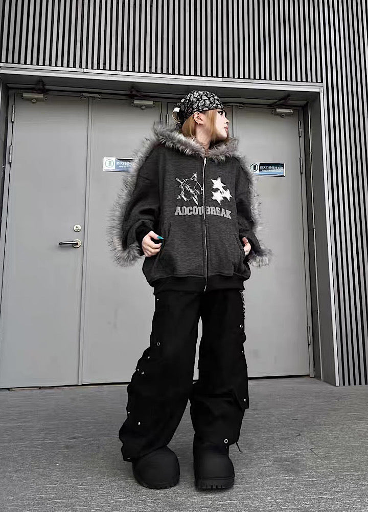 【TR BRUSHSHIFT】Silver patch point wide silhouette cargo pants  TB0068