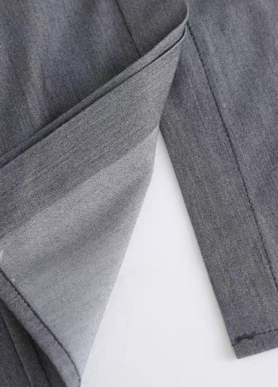 [ANNX] Cutting tie set gray Korean style shirt AN0007
