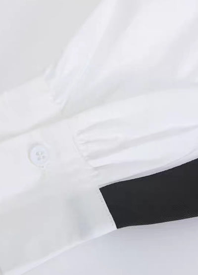 [ANNX] Monotone color vest set loose silhouette shirt AN0009