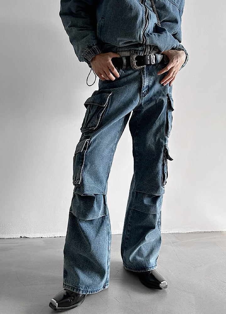 VERY FEWEST ダークデニム ワイドパンツ