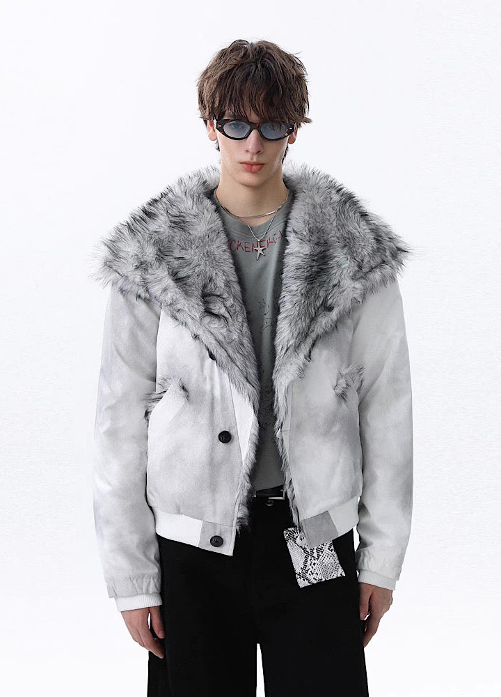 【MR nearly】Random wash double button fleece lined jacket outerwear  MR0167