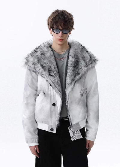 【MR nearly】Random wash double button fleece lined jacket outerwear  MR0167