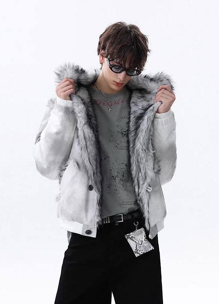 【MR nearly】Random wash double button fleece lined jacket outerwear  MR0167