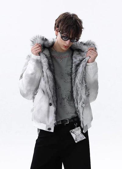 【MR nearly】Random wash double button fleece lined jacket outerwear  MR0167