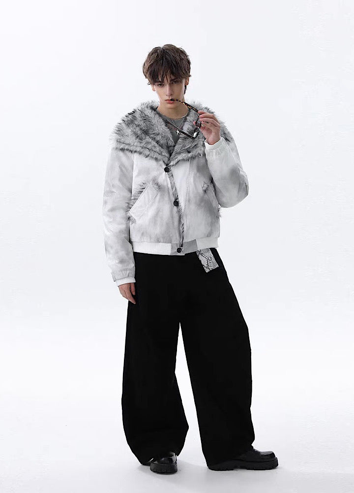 【MR nearly】Random wash double button fleece lined jacket outerwear  MR0167