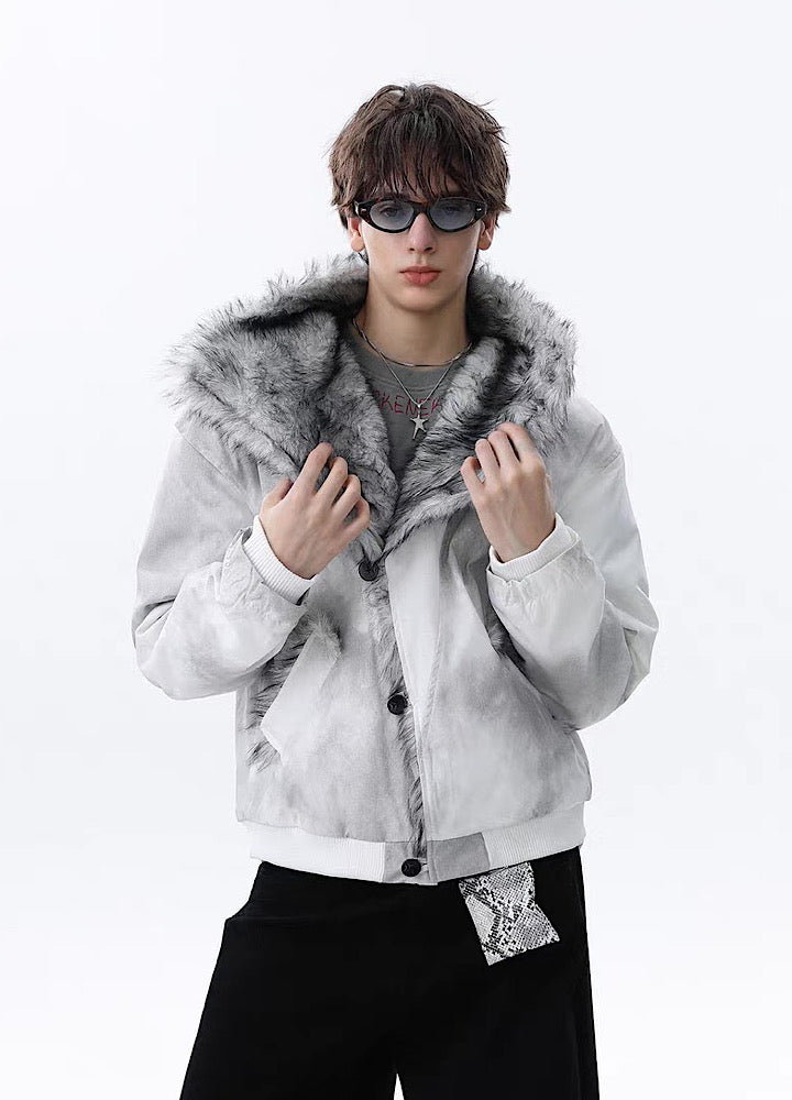 【MR nearly】Random wash double button fleece lined jacket outerwear  MR0167