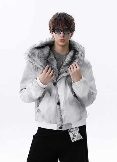 【MR nearly】Random wash double button fleece lined jacket outerwear  MR0167