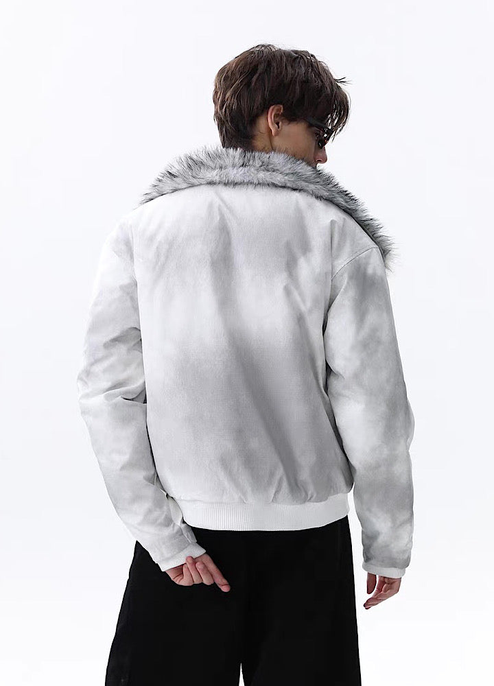 【MR nearly】Random wash double button fleece lined jacket outerwear  MR0167