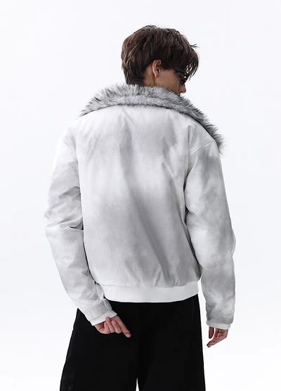 【MR nearly】Random wash double button fleece lined jacket outerwear  MR0167