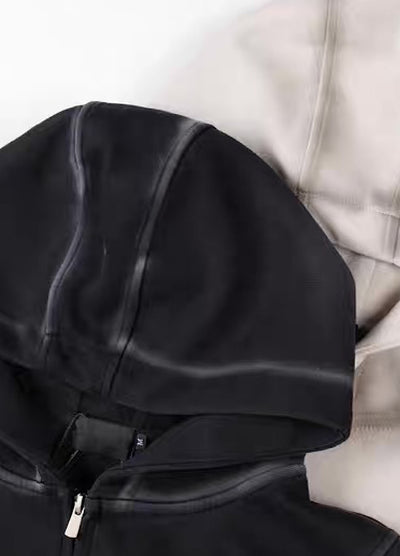 【MR nearly】Full wash line design full zip over hoodie  MR0169