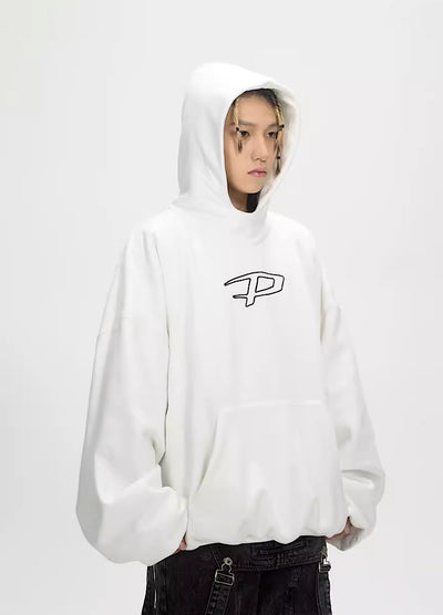 [People Style] Plumped loose silhouette dull design over hoodie PS0014