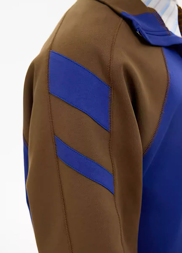 【People Style】Double bicolor multi-design half-zip sweater  PS0015