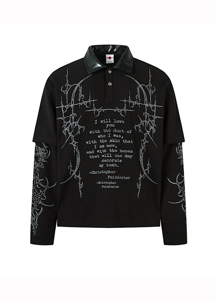 【TR BRUSHSHIFT】Random Star Design Dark Style Layered Knit Sweater  TB0063