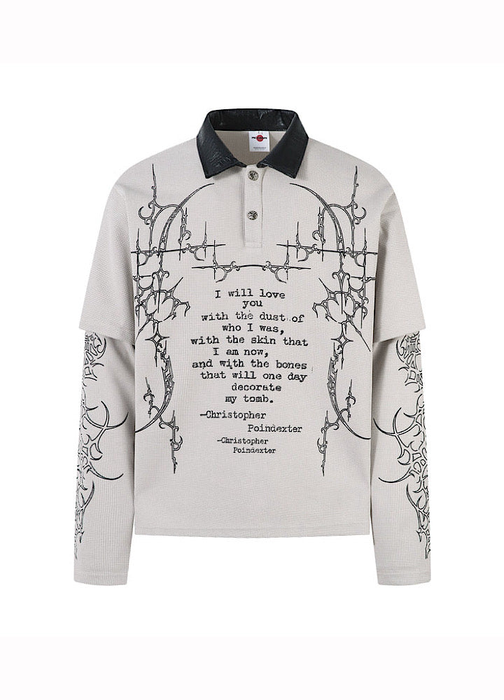 【TR BRUSHSHIFT】Random Star Design Dark Style Layered Knit Sweater  TB0063