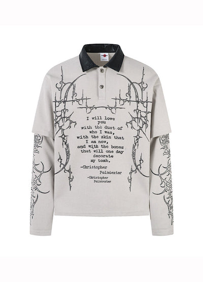 【TR BRUSHSHIFT】Random Star Design Dark Style Layered Knit Sweater  TB0063