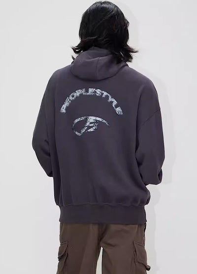 [People Style] Phantom silhouette mysterious design full zip hoodie PS0017
