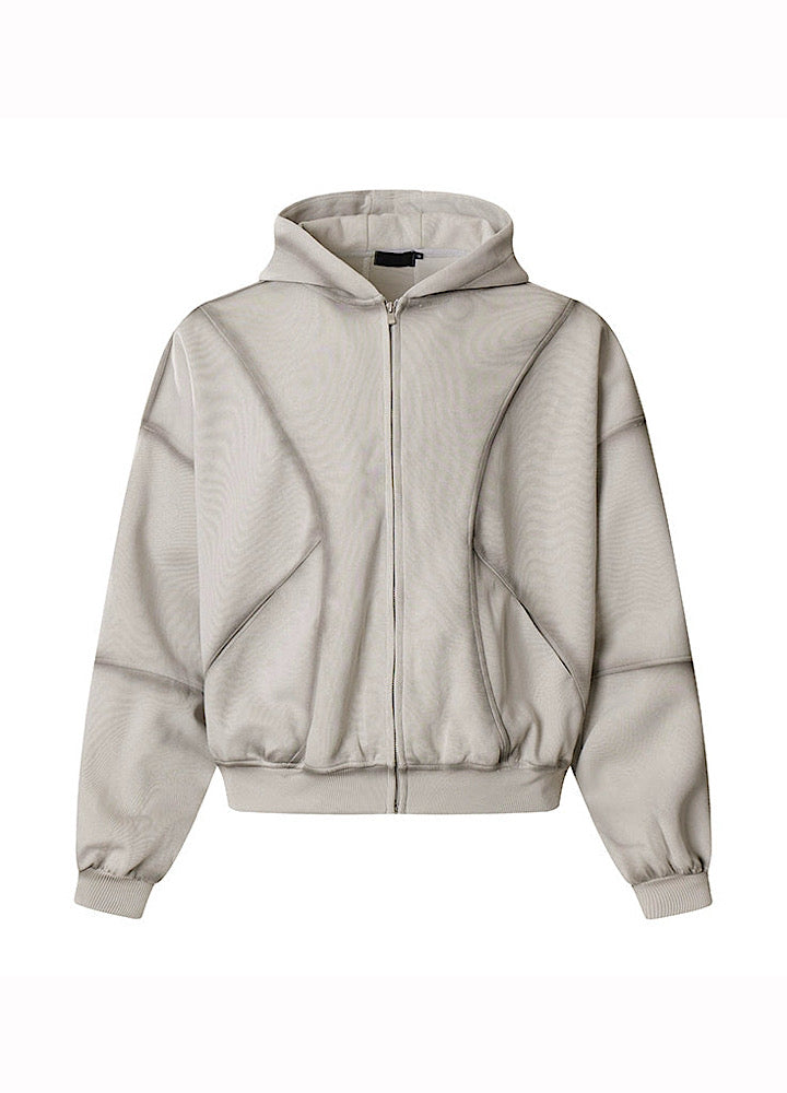 【MR nearly】Full wash line design full zip over hoodie  MR0169