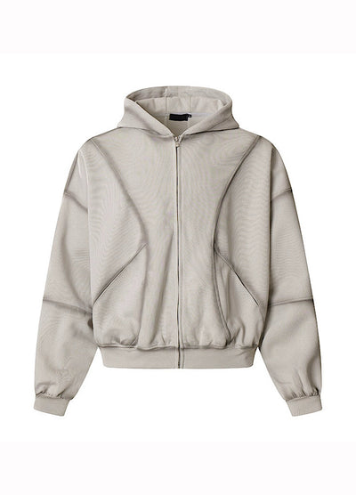 【MR nearly】Full wash line design full zip over hoodie  MR0169