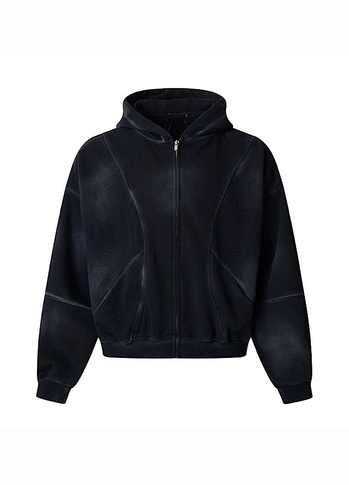 【MR nearly】Full wash line design full zip over hoodie  MR0169
