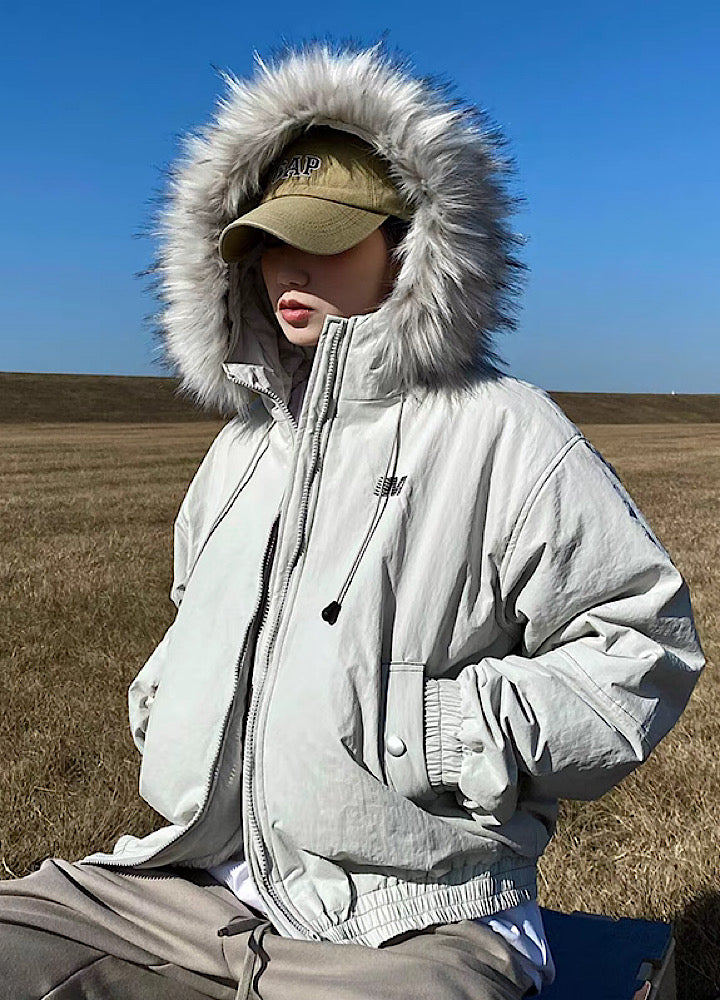 [Apocket] y2k style fiqe fur design jacket outerwear AK0014