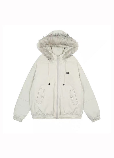 [Apocket] y2k style fiqe fur design jacket outerwear AK0014