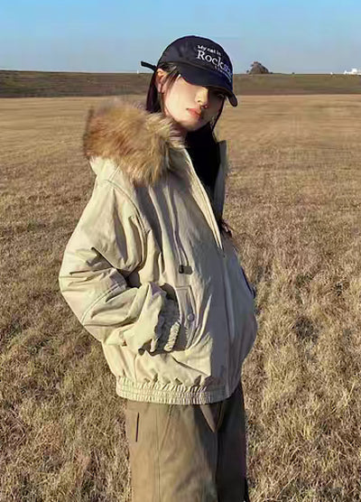 【Apocket】y2k style fiqe fur design jacket outerwear  AK0014