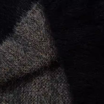 【ROMECL】Double logo unit design dark color knit  RM0006
