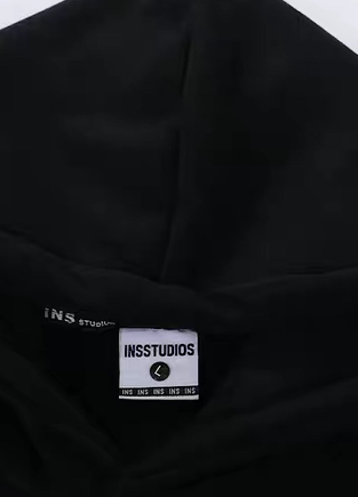 [INS] Cross initial design over silhouette hoodie IN0036
