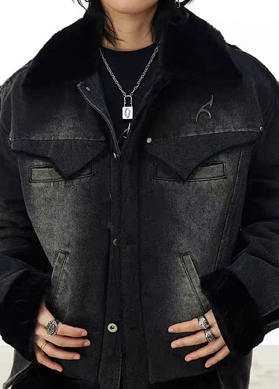 【0-CROWORLD】Classic washed denim design jacket  CR0065