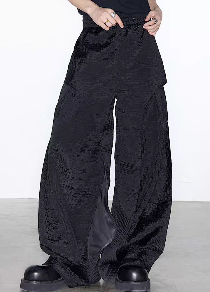 【0-CROWORLD】Normal design balloon silhouette denim pants  CR0072