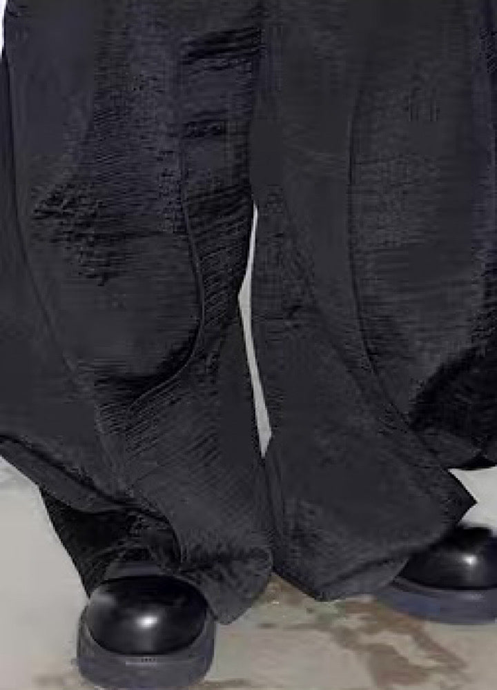 【0-CROWORLD】Normal design balloon silhouette denim pants  CR0072